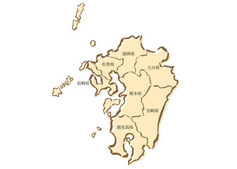 日本地図・九州地方