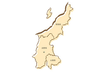 日本地図・甲信越地方