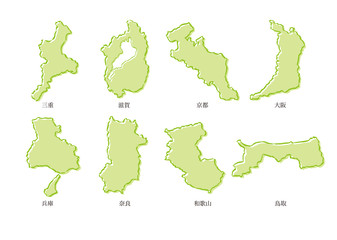 三重県・滋賀県・京都府・大阪府・兵庫県・奈良県・和歌山県・鳥取県