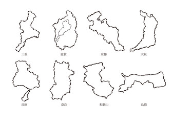 三重県・滋賀県・京都府・大阪府・兵庫県・奈良県・和歌山県・鳥取県