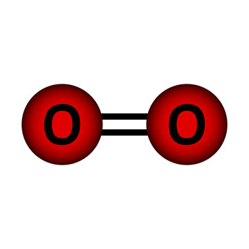 Oxygen molecule icon.
