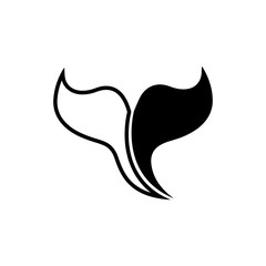 Whale tail icon vector illustration