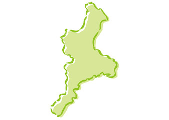 日本地図 関東甲信越地方 Wall Mural Wallpaper Murals Nextone