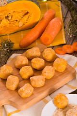 Pumpkin chicken meatballs.