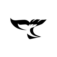 Whale tail icon vector illustration