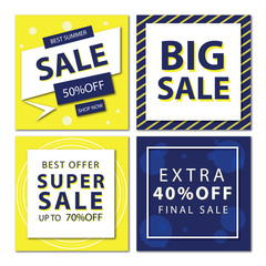 Sale website banners web template collection