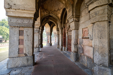 Archways outside of Isa Khans Garden Tomb, part of Humayan's Tomb Complex