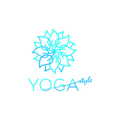 Vector image of a beautiful yoga symbol.