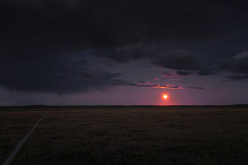 Naklejka na ściany i meble rise of red blood moon