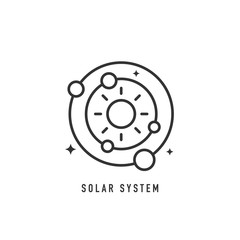 Solar system icon. Vector sign