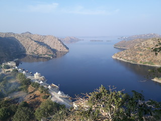 Fototapeta na wymiar Asia's largest freshwater lake (Rajsthan,Udaipur 
