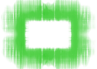 Green and white streaks frame
