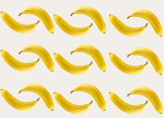 yellow bananas on white background isolated Wallpaper
