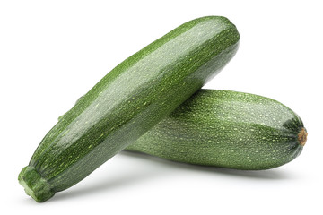 Zucchini (cucumber) isolated on white with clipping path.