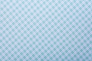 blue checkered fabric closeup , tablecloth texture