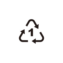 Recycle PET icon symbol vector illustration