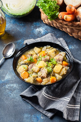 Pichelsteiner, German stew that contains meat