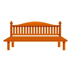 Street bench icon. Cartoon of street bench vector icon for web design isolated on white background