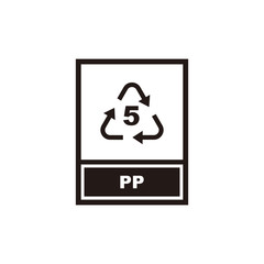 Recycle PP icon symbol vector illustration