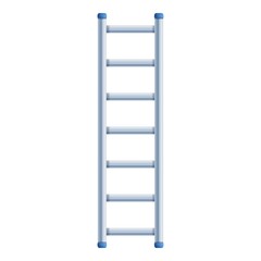 Steel ladder icon. Cartoon of steel ladder vector icon for web design isolated on white background