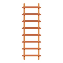 Construction ladder icon. Cartoon of construction ladder vector icon for web design isolated on white background