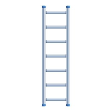 Steel ladder icon. Cartoon of steel ladder vector icon for web design isolated on white background