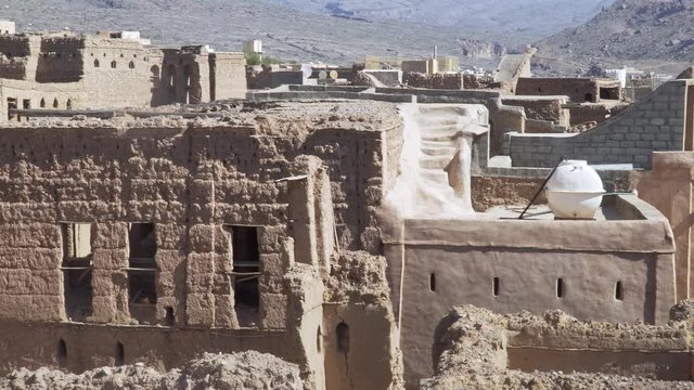 Abandoned Old Ruined Village of Al Hamra near Nizwa, Oman