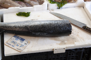 vario pesce di mare esposto al mercato del pesce