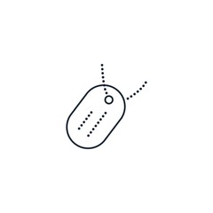 identification tag creative icon. From War icons collection. Isolated identification tag sign on white background