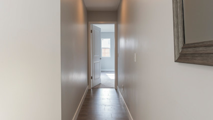 Panorama frame Dark hallway going to the master bedroom