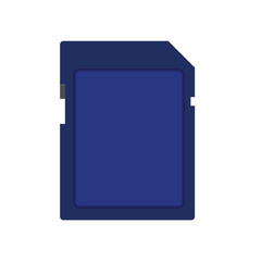 Memory Card Icon over White Background