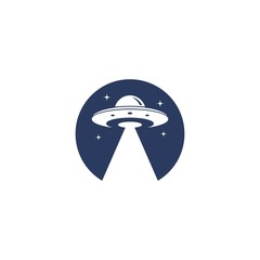 UFO vector logo template illustration © indra23_anu