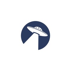 UFO vector logo template illustration © indra23_anu