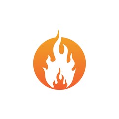 Fire flame Logo Template vector icon Oil, gas and energy logo