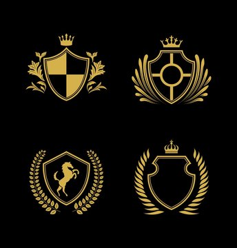 Luxury shield logo collection