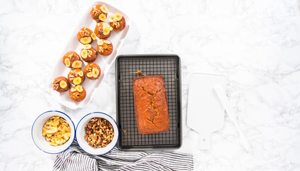 Baking banana bread