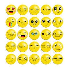 set of  emoji. social media emoticon vector illustration. 
