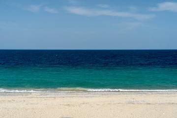 Fototapeta na wymiar The beach of Schiavonea, Calabria, Italy