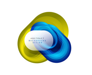 Vector abstract geometric bubble banner created with round shapes. Trendy simple button. Illustration For Wallpaper, Banner, Background, Card, Book Illustration, landing page