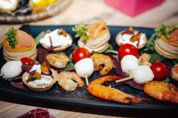 plate with seafood