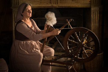 Spinning woman