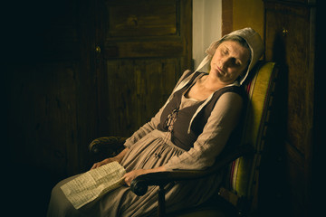 Sleeping woman Old Master Style