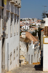 Tavira (Portugal). Street in the historic center of the town of Tavira
