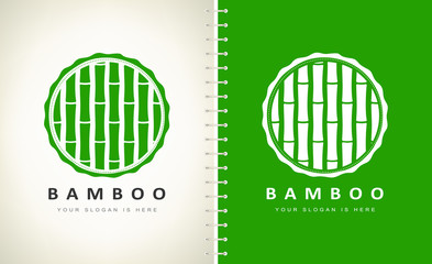 bamboo logo vector. Design illustration.