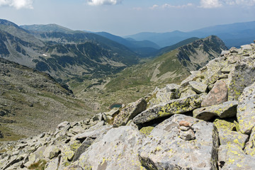 trail for climbing of Kamenitsa Peak, Pirin Mountain, Bulgaria