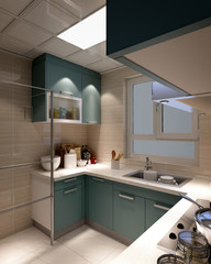 3d render og home kitchen