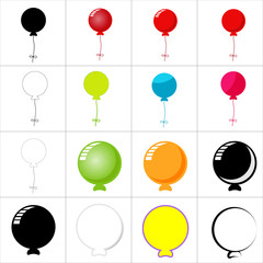 Balloon icon design on white background