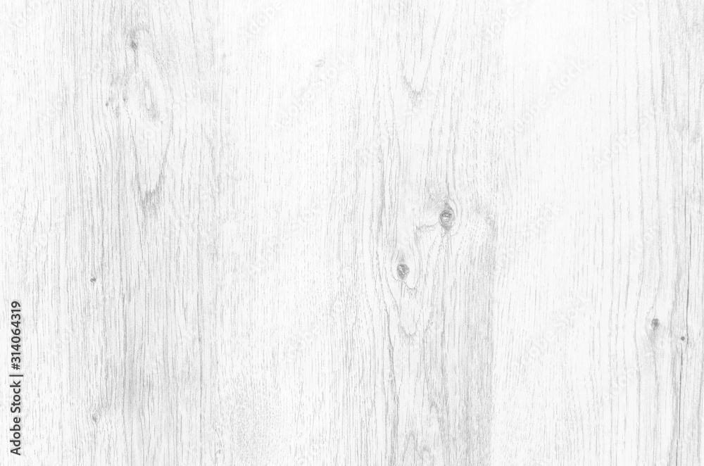 Wall mural white wood plank texture for background.