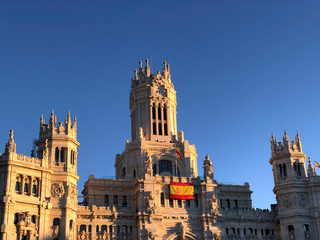 Fototapeta na wymiar Panoramic of the Madrid City Hall