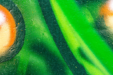 Beautiful bright colorful street art graffiti background. Abstract geometric spray drawing fashion colors on the walls of the city. Urban Culture detailed close up texture red, yellow ,blue picture